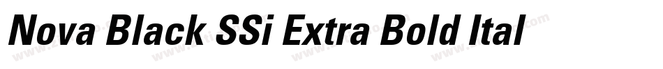 Nova Black SSi Extra Bold Italic字体转换